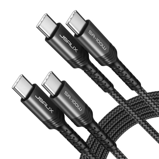 JSAUX USB‑C to USB‑C 100 W cable (2 m, black)