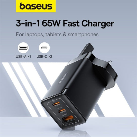 Baseus GaN5 Pro 65W 3 Port Fast Charger