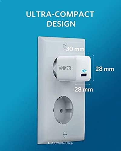 شاحن أنكر USB-C بقوة 20 واط، بتقنية PIQ 3.0