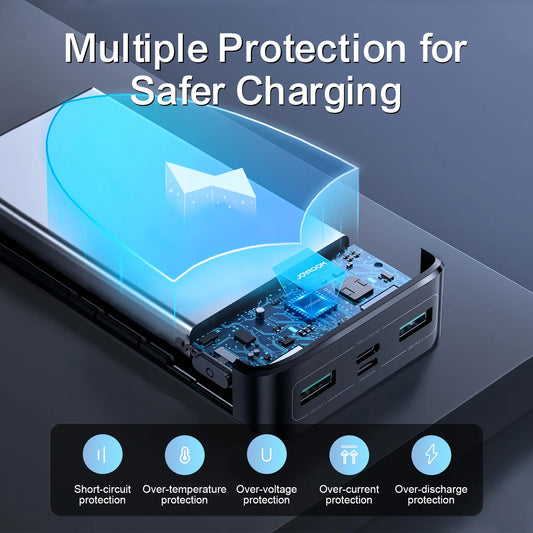 JR-QP-192 20000mah 22.5W fast charging powerbank with LCD display