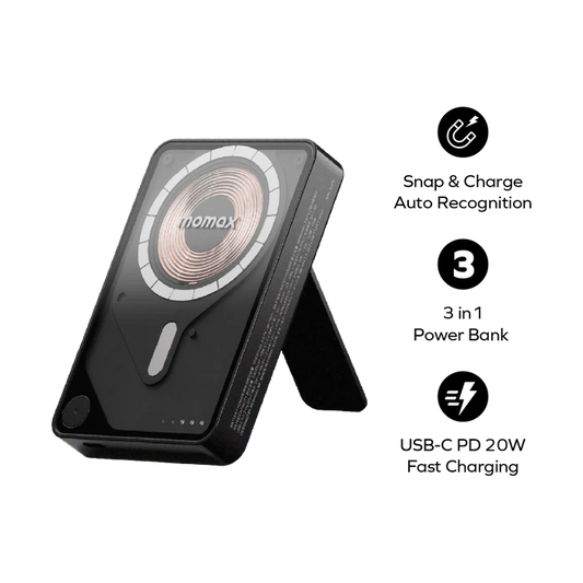 1-Power X Pro+ Magnetic Wireless Power Bank With Built-In USB-C Cable