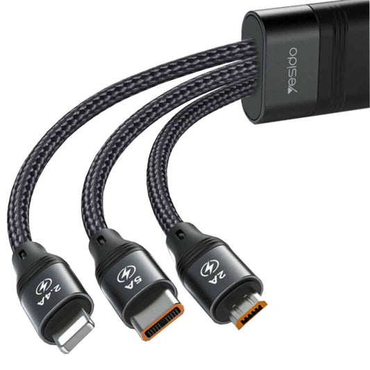 3in1 cable yesido fast charging cable
