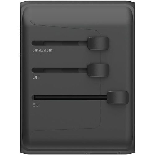 شاحن عالمي للسفر من 1-World مزود بخمسة منافذ بتقنية GaN بقدرة 70 واط