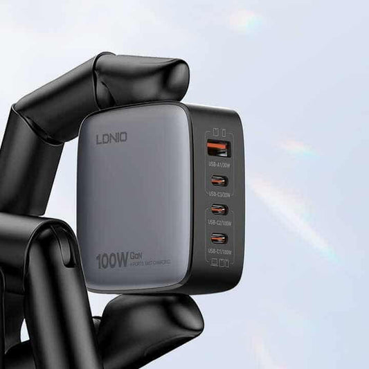 LDNIO Q408 100W 4-Port USB PD GaN Wall Charger