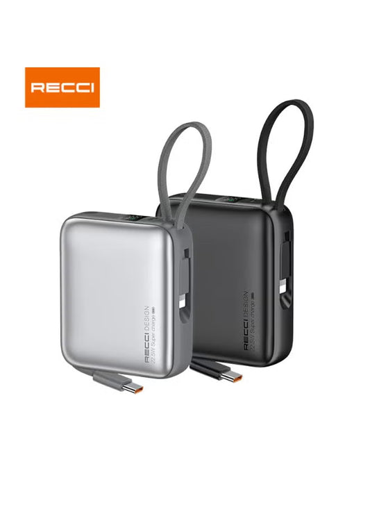Recci RPB-P62 10000mAh Power Bank with Built-in Type-C Cable