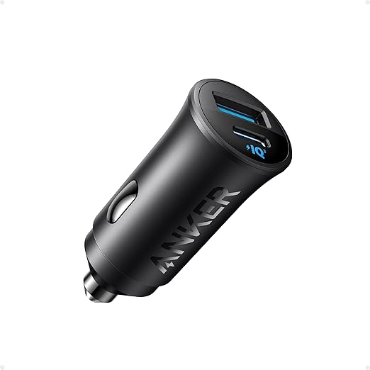 Anker USB-C Car Charger, 30W 2-Port  Car Adapter, iPhone Car Charger with PowerIQ 3.0