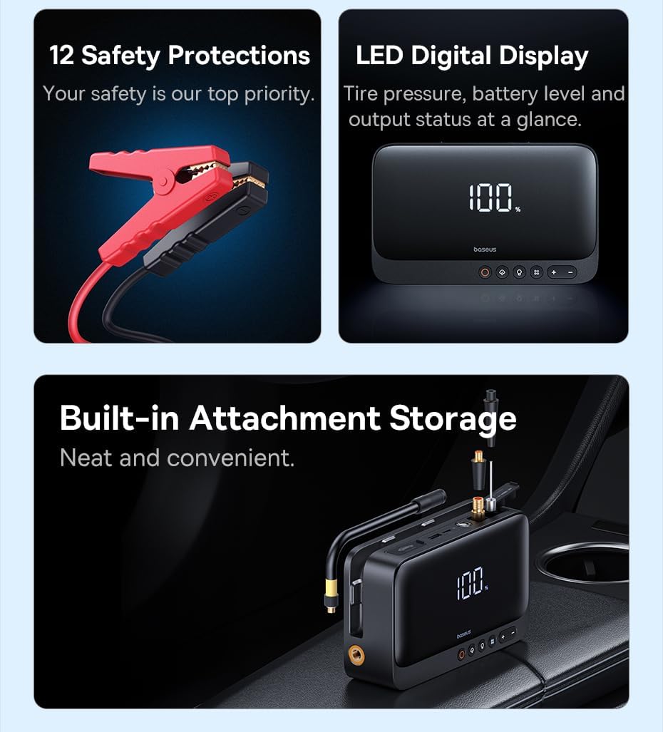 Baseus jump starter power bank USB-C 45W output