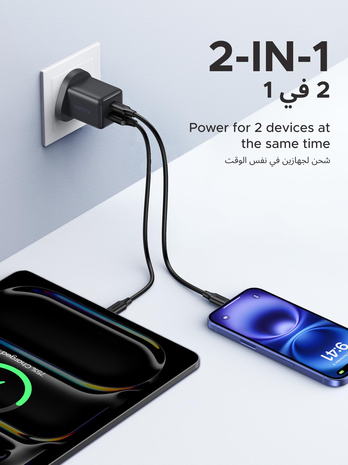 UGREEN 20W USB-C Charger ports