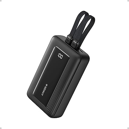 anker zolo powerbank 20000 with dual cables 30w