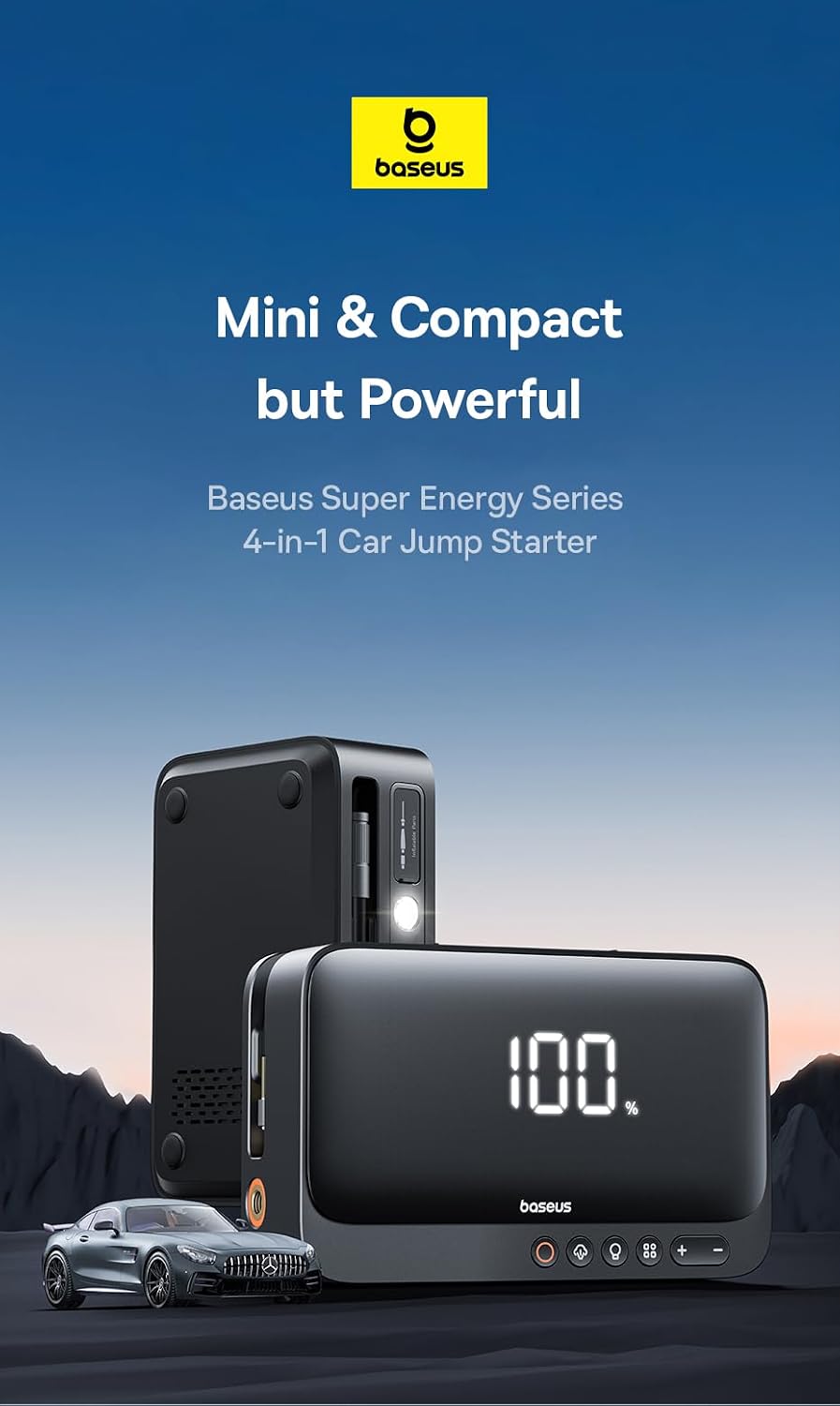 Baseus 4-in-1 Jump Starter 600A peak current