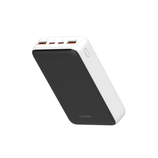 LDNIO PQ18 power bank, side and port view