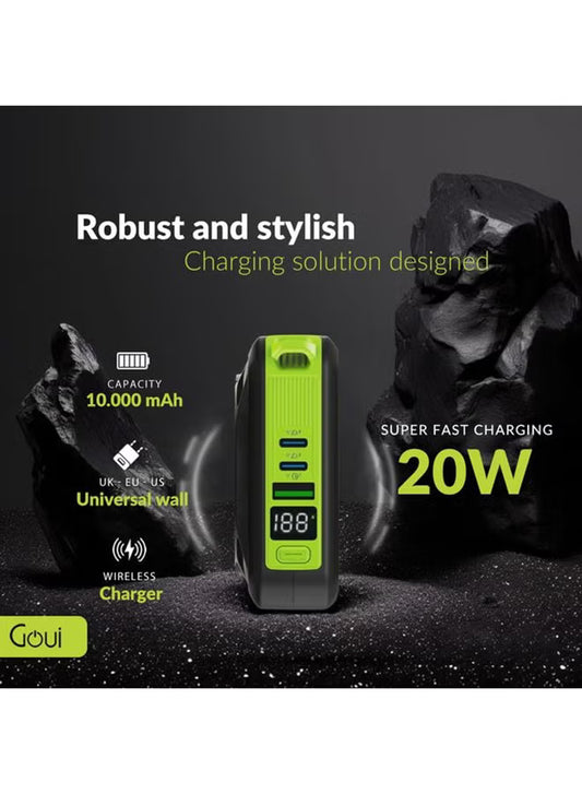 Goui MBALA PRO Power Bank 10,000mAh + Wireless Charger 15W