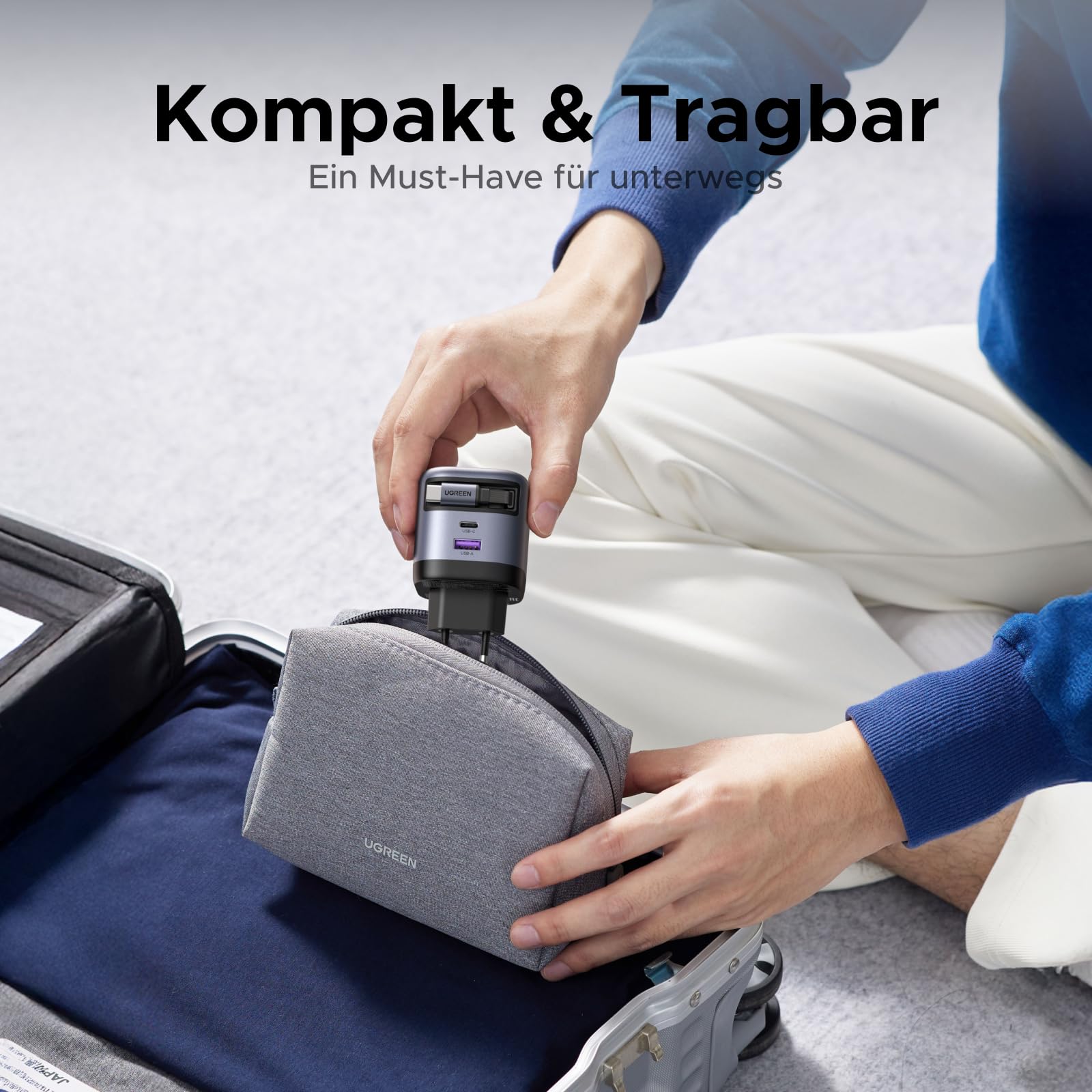 Compact travel-friendly design fits in any bag