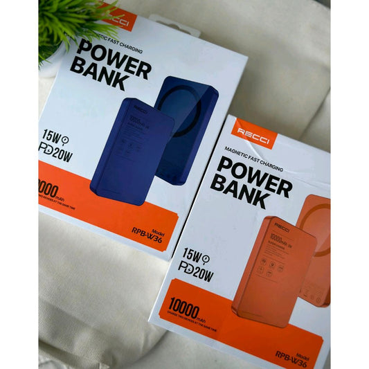 Recci RPB-W36 MagSafe Power Bank - Orange