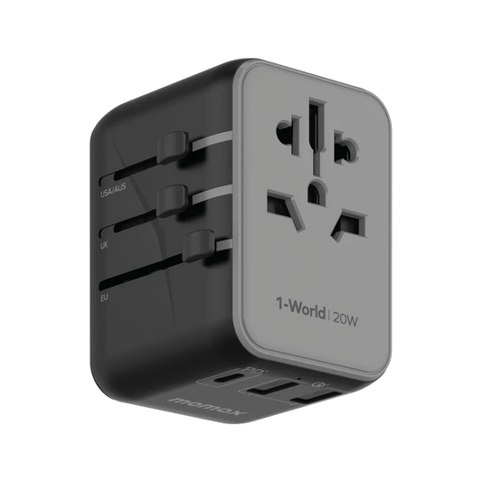 momax 1-World 3-Port Travel Charger 20W