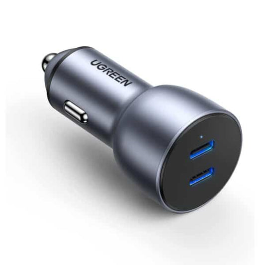 UGREEN CD213 40W Dual USB-C PD Fast Car Charger -Space Grey