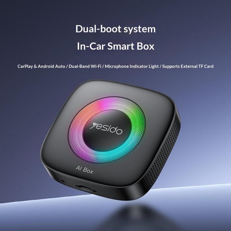 Yesido KM33 AI Box Android CarPlay Adapter - Black