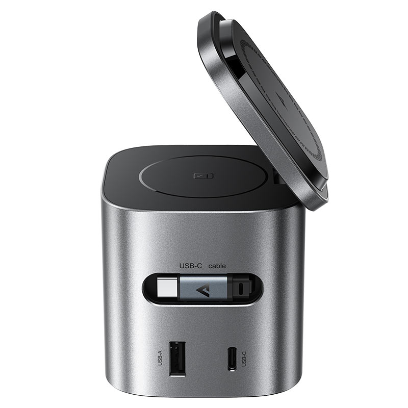 ACEFAST Z9 retractable USB-C cable and ports