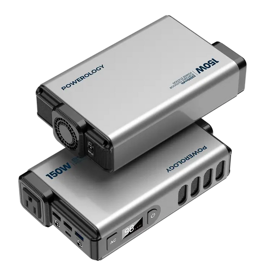 Powerology 32000mAh 150W Mini Power Station With AC Output